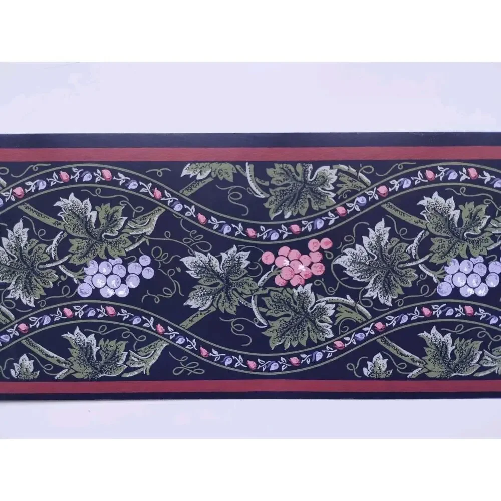 York Pre-pasted Decorative Wall Border - 5 yds - Grapes - Grape Leaves 5 yds